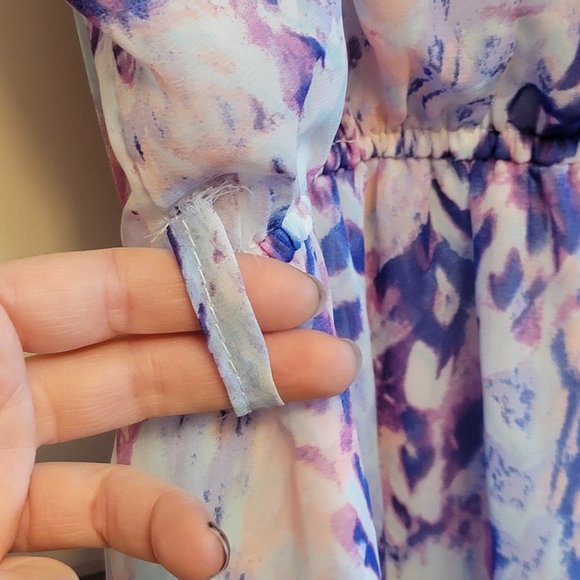 Blue and Purple High Low Dress - Picture 5 of 6